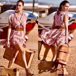 Spell & The Gypsy Wild Bloom Mini Dress Floral Pink Blush